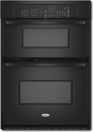 Front Standard. Whirlpool - 30" Single Electric Convection Wall Oven With Built-In Microwave - Black.