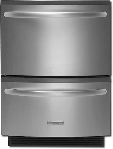 Best Buy Kitchenaid Architect Ii 24 Double Drawer Dishwasher Stainless-steel Kudh03dtss