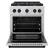 Angle. ZLINE - Autograph Edition 30" Paramount Gas Range w/ 4 Burners & Matte Black Accents (SGRZ-30-MB) - Stainless Steel.