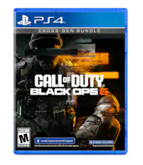 PS4 CROSS-GEN BUNDLE
CALL OF DUTY BLACK OPS 6
MATURE 17+
ESRB
Includes Voucher Code for PS5 Upgrade
One-time use voucher included.
PS5 with disc drive required
INTERNET REQUIRED
Requires Content Download