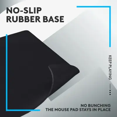 Logitech - G640 Cloth Gaming Mouse Pad with Rubber Base - Black