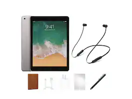 Apple - Refurbished Excellent - Bundle - 9.7-inch iPad 5th Generation (2017) Wi-Fi Only 32GB + Beats Flex + Case + Screen Protector + Stylus Pen - Space Gray