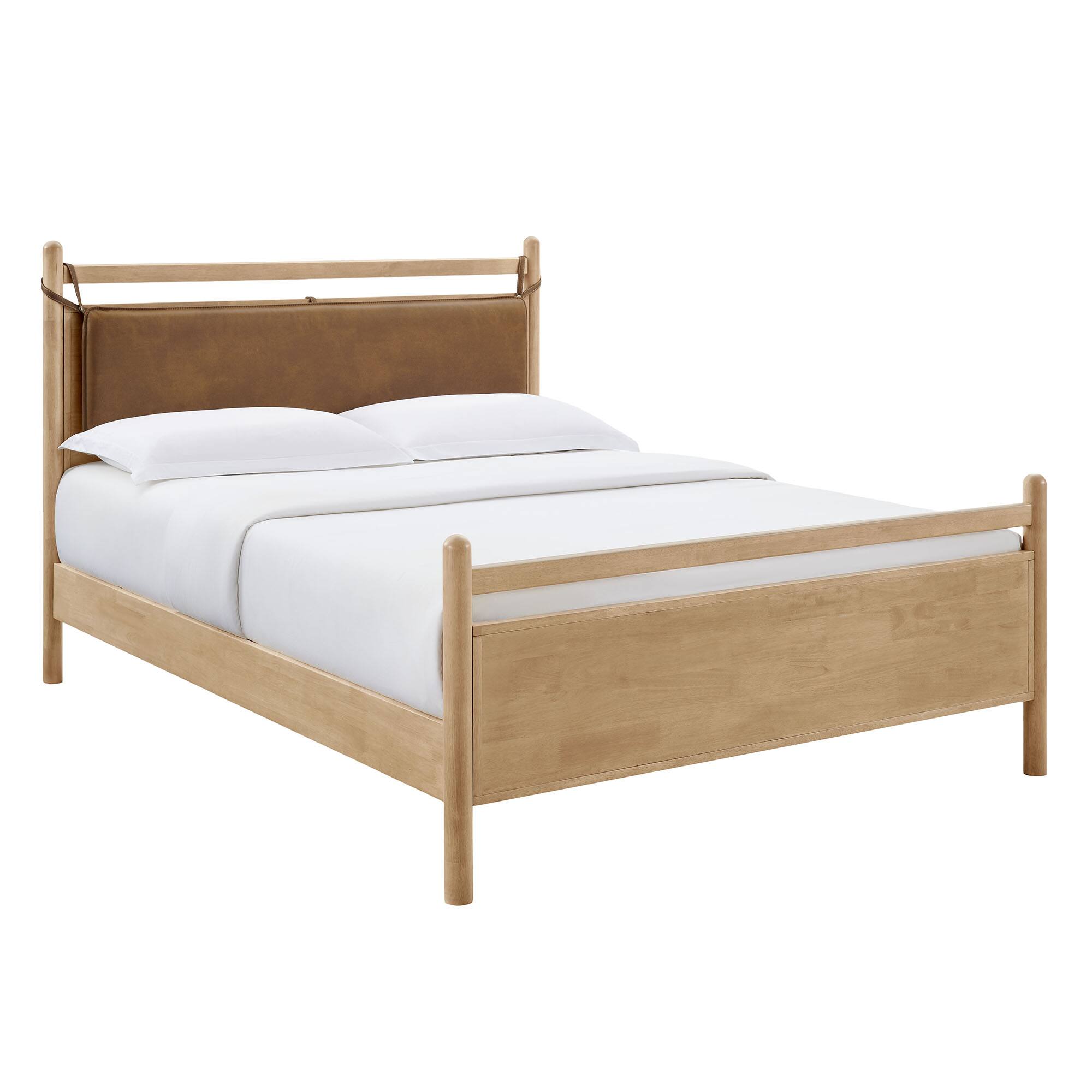 Angle. Modway - Leni Wood Platform Bed Frame by Modway - Light Oak Canyon.
