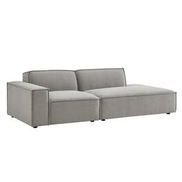 Restore 2-Piece Performance Fabric Upholstered Modular Loveseat by Modway - Pewter