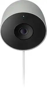 Google - Nest Cam Outdoor (wired, 2nd gen) - 2K Video and Gemini - 1-Pack - Hazel