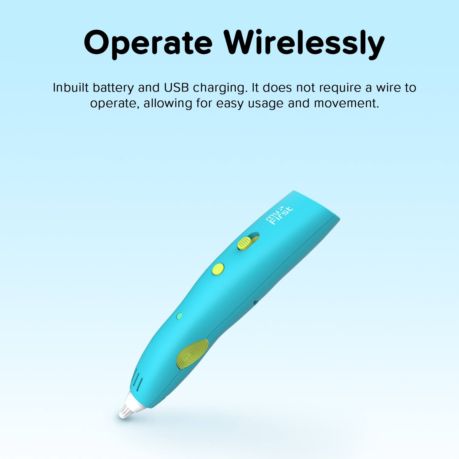Operate Wirelessly

Inbuilt battery and USB charging. It does not require a wire to operate, allowing for easy usage and movement.