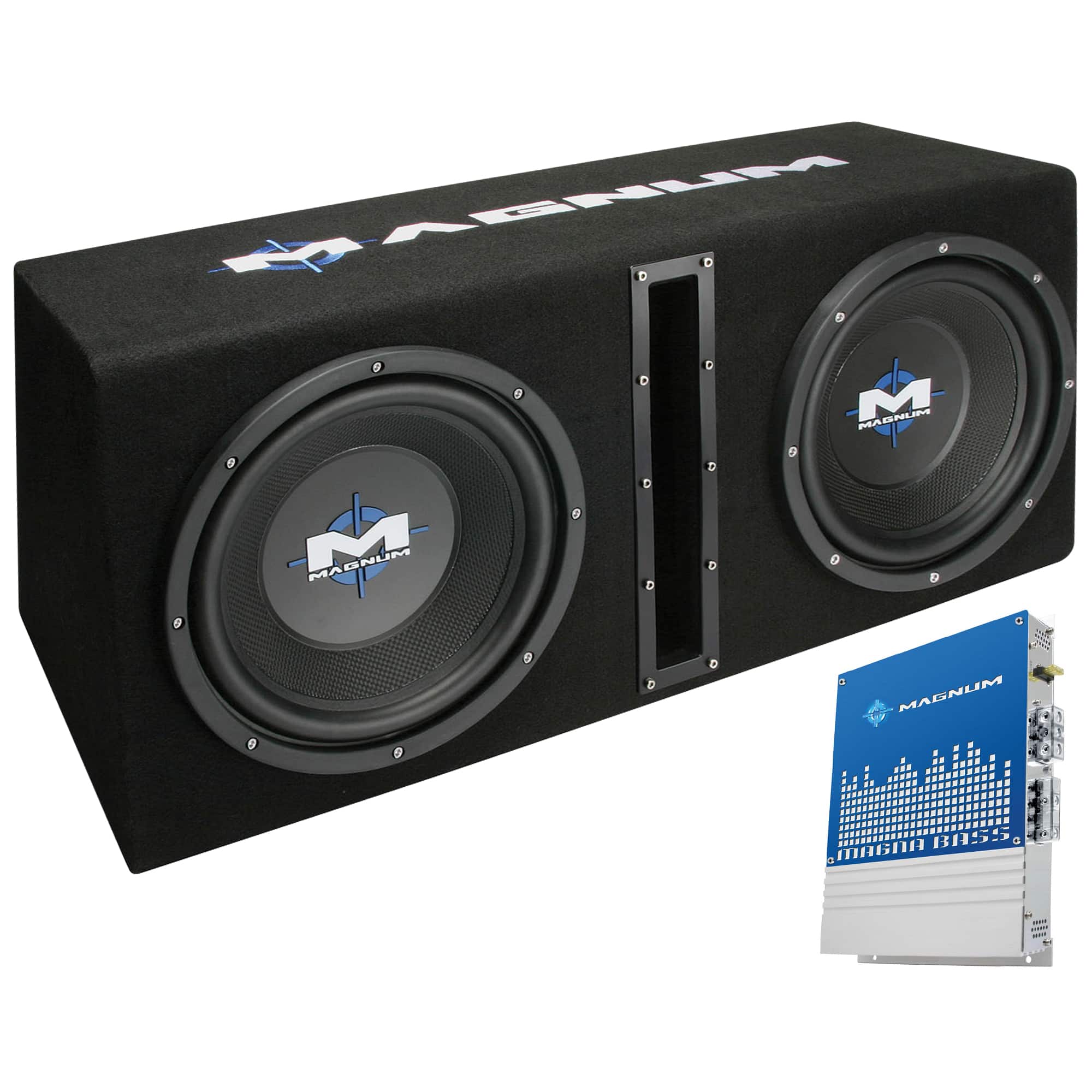 MTX - Magnum MB210SP 10-Inch 400W RMS Dual Loaded Subwoofer Sub Box System Package - Black