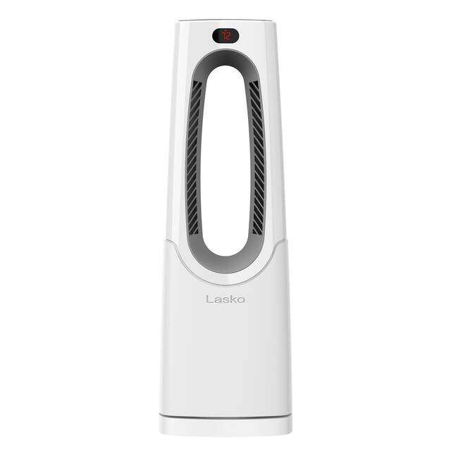 Lasko - 1500-Watt Bladeless Ceramic Tower Space Heater with Timer and Remote Control, CW105 - White