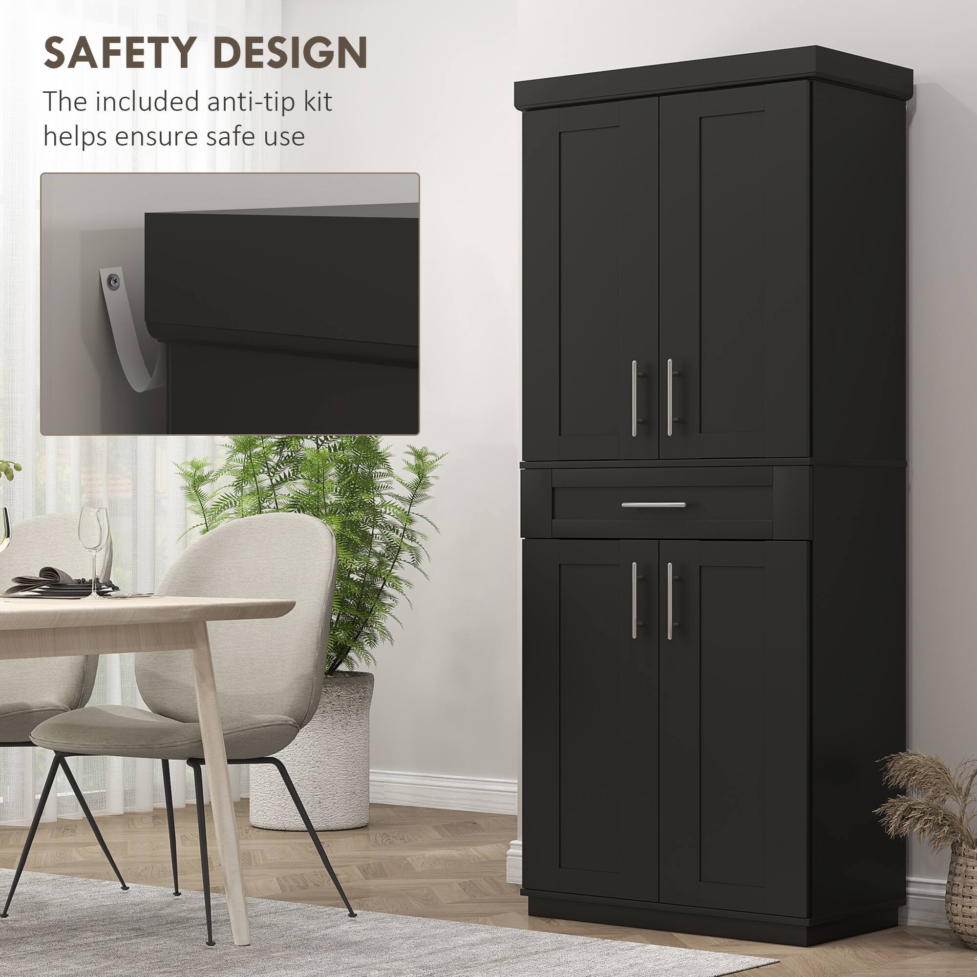 SAFETY DESIGN
The included anti-tip kit helps ensure safe use