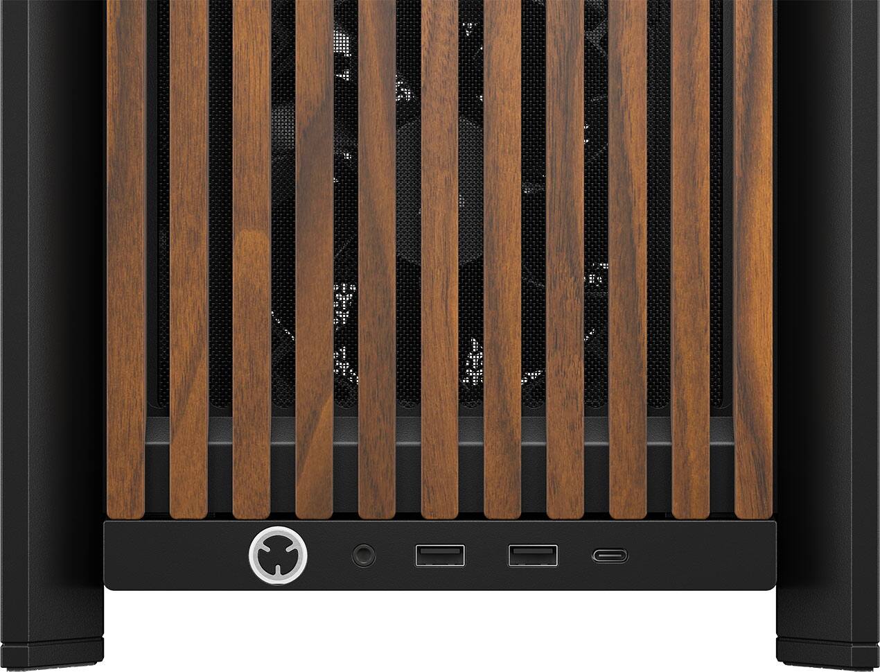 Alt View 13. CORSAIR - FRAME 4000D WOOD RS Modular High Airflow Mid-Tower PC Case - Black & Walnut.