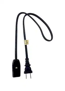 ProjeX - HPN 18/2 125 V 2 ft. L Appliance Cord - Black