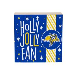 Evergreen Enterprises - South Dakota State Jackrabbits 6" Holiday Wood Plock Shelf Sign - Multicolor