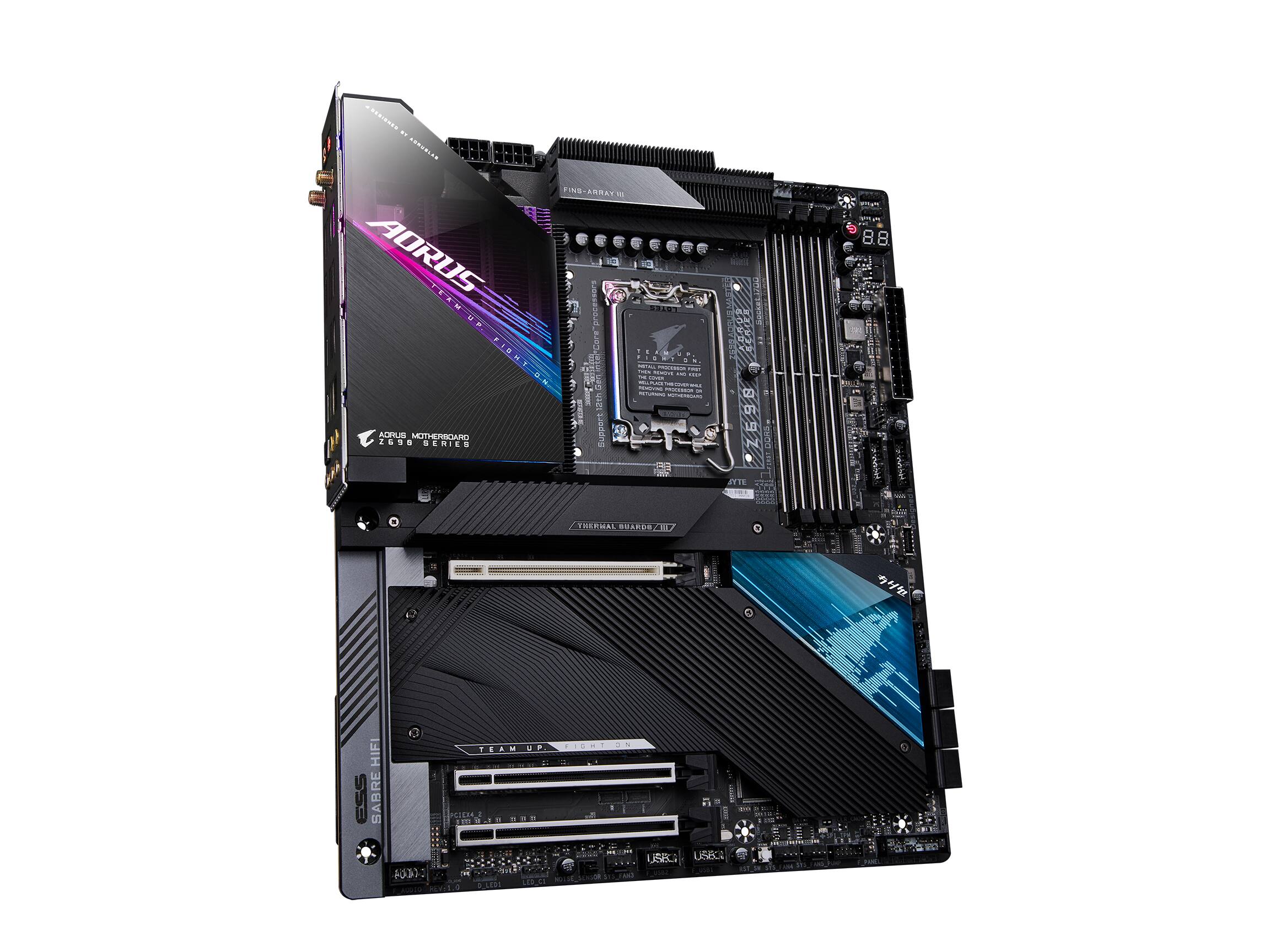 Alt View 12. GIGABYTE - Z690 AORUS MASTER Socket 1700 USB 3.2 Intel Motherboard with RGB Lighting - Black.