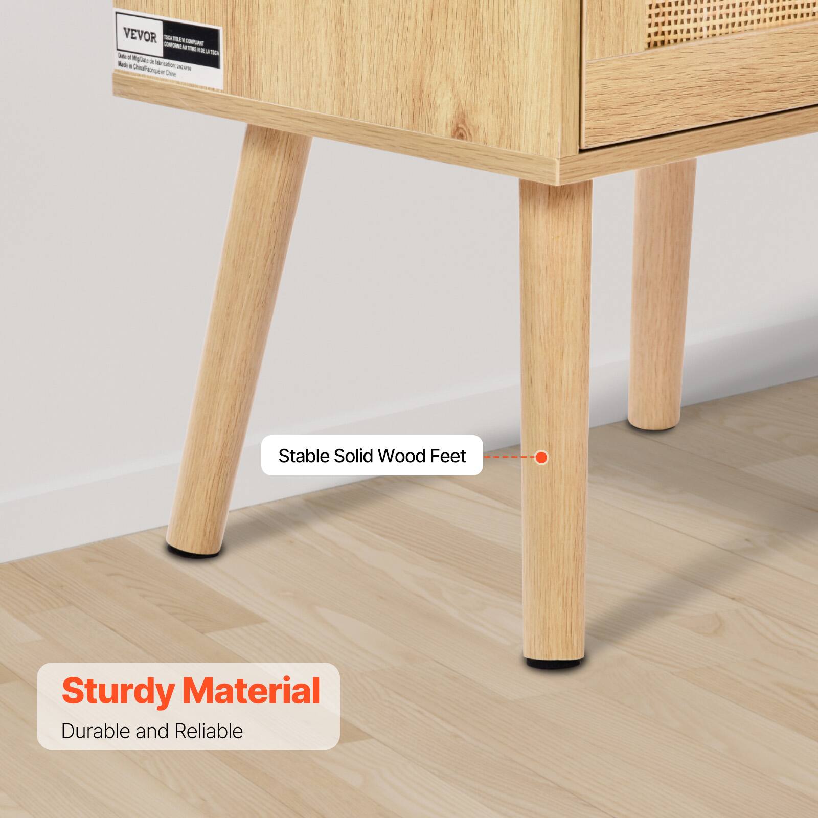 Stable Solid Wood Feet

Sturdy Material  
Durable and Reliable