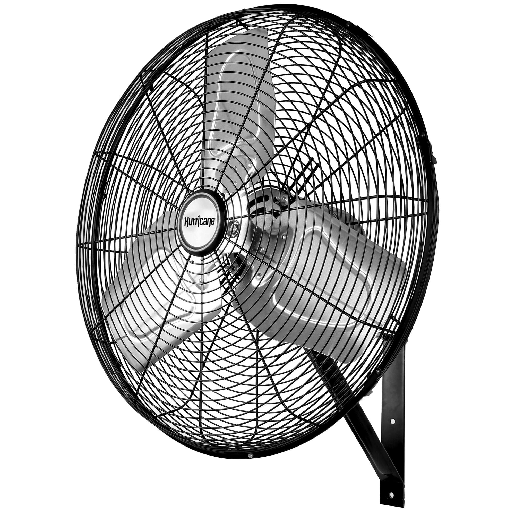 Front. Hurricane - Hurricane 30 Inch Pro Commercial Grade Classic Oscillating Wall Mount Fan, Black - Pro Commercial Grade.