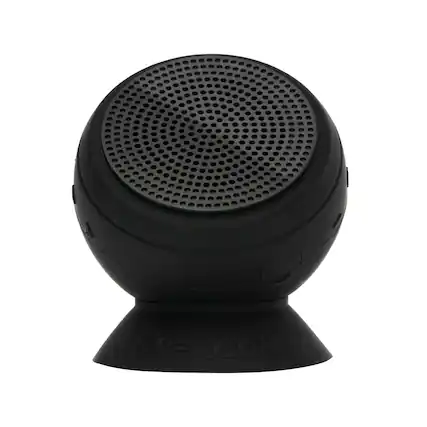 Front. Speaqua - Barnacle Pro 2.0 Portable Waterproof Bluetooth Speaker with Built in Storage (2,000 songs) - Manta Ray Black.