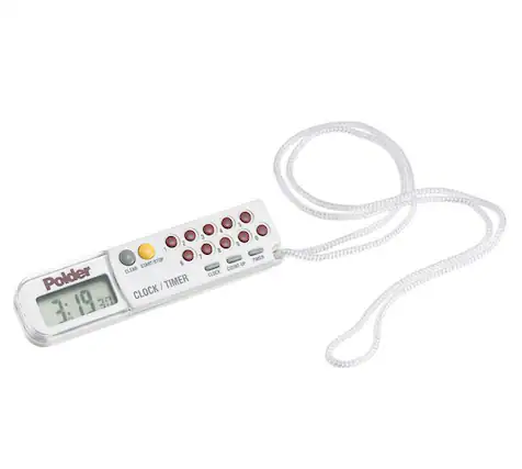 5 4 3 2 5 1 8 1 TIMER START/STOP 6 COUNT UP CLEAR CLOCK Polder CLOCK TIMER 10 30 3: