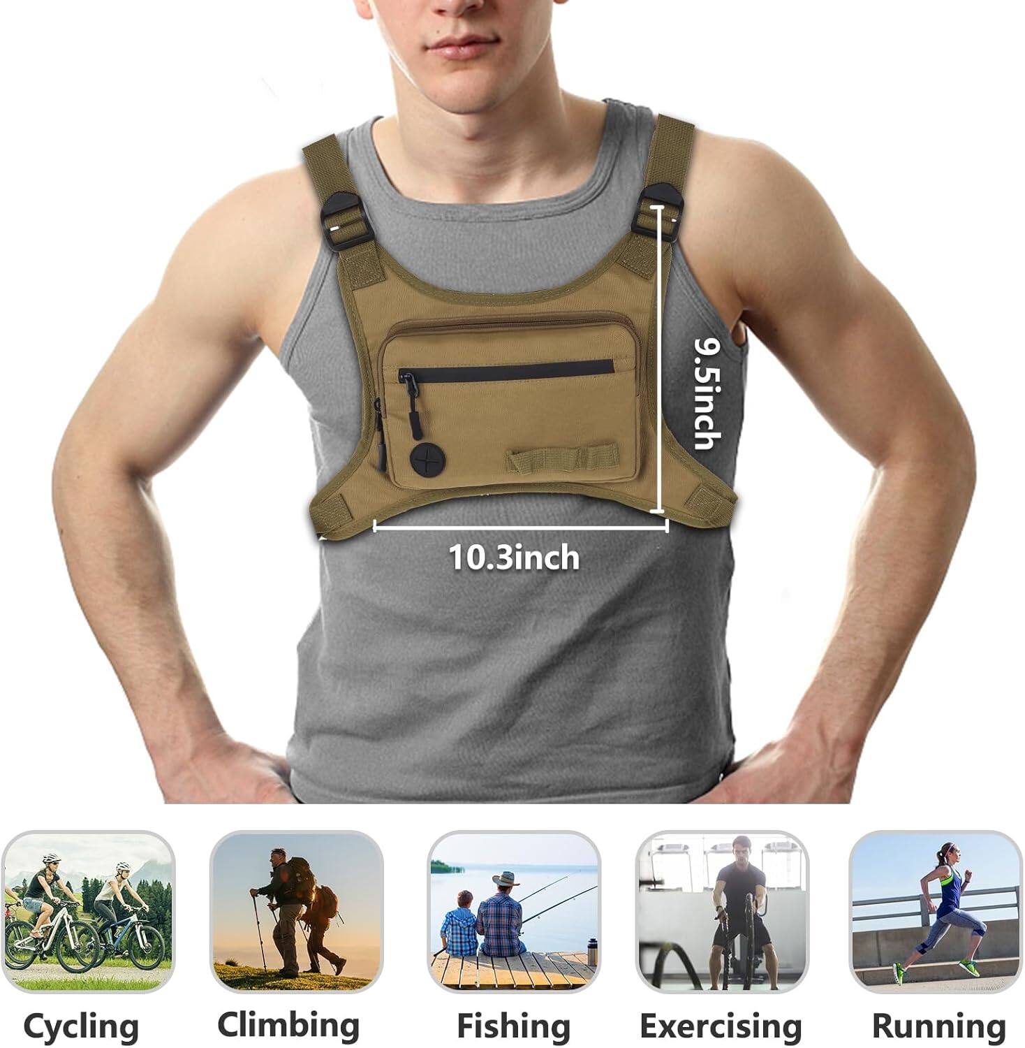 9.5 inch  
10.3 inch  

Cycling  
Climbing  
Fishing  
Exercising  
Running