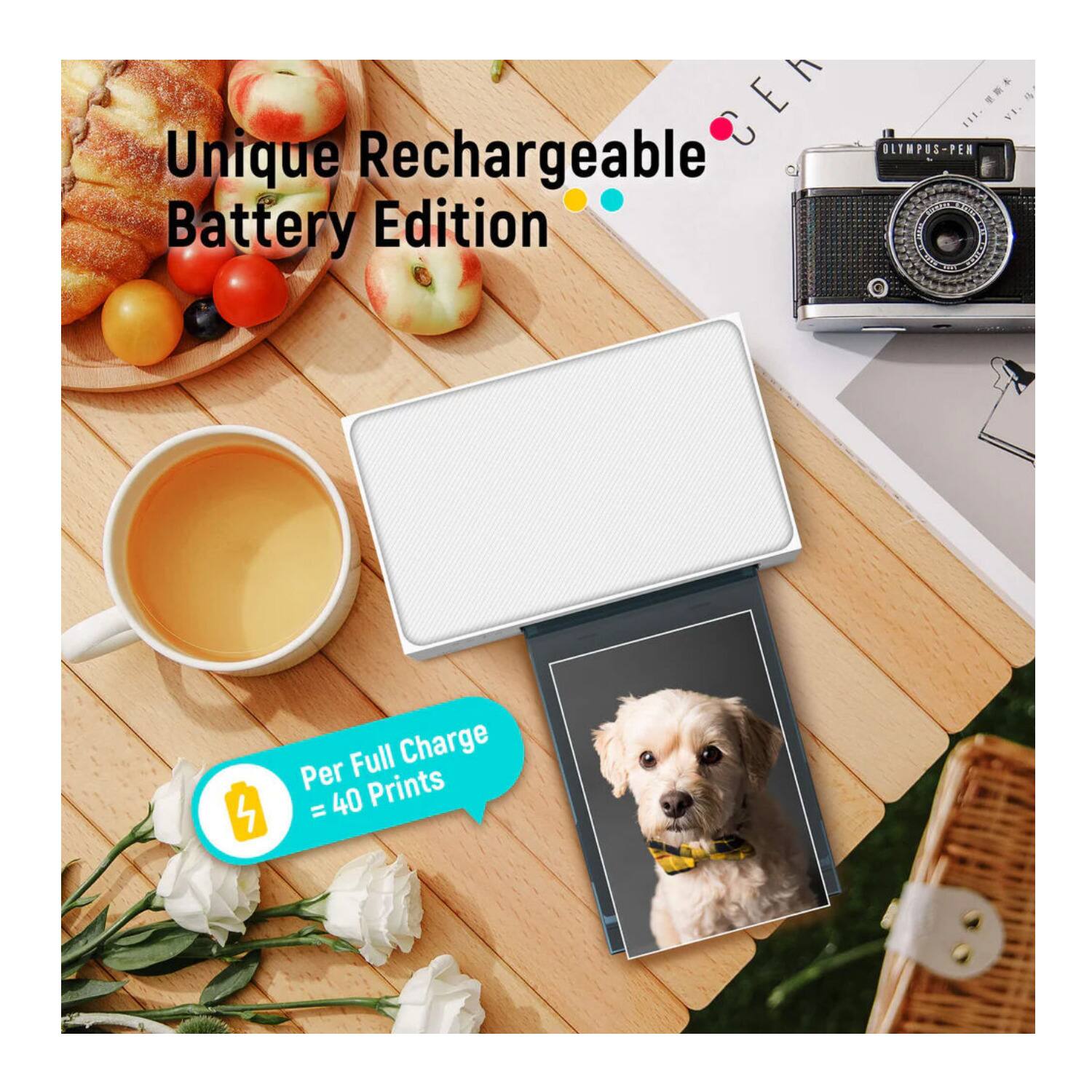 Unique Rechargeable Battery Edition  
Per Full Charge = 40 Prints