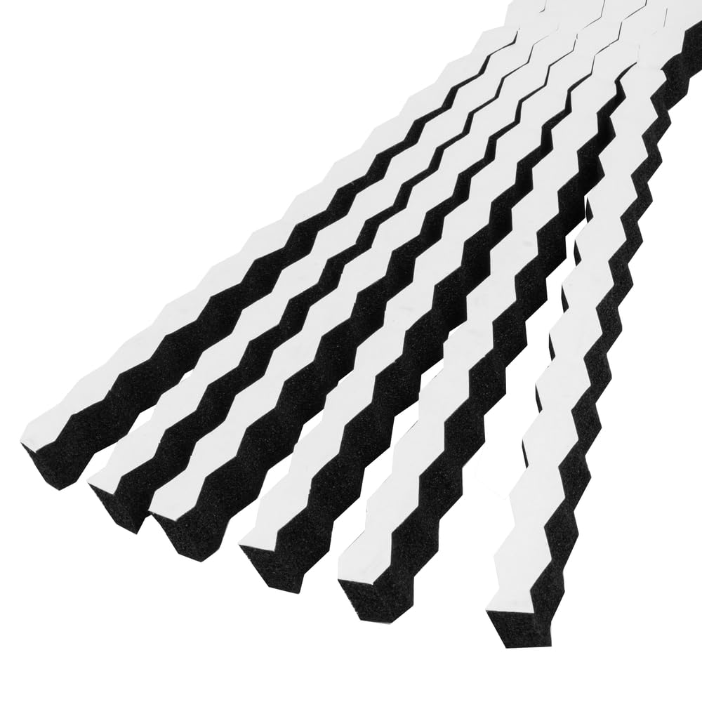 Angle. NVX - UNIFRING 6 Piece Universal Self-Adhesive Foam Speaker Ring Baffle Kit – 1” Thick Acoustic Foam for 1" to 6"x9" Speakers.