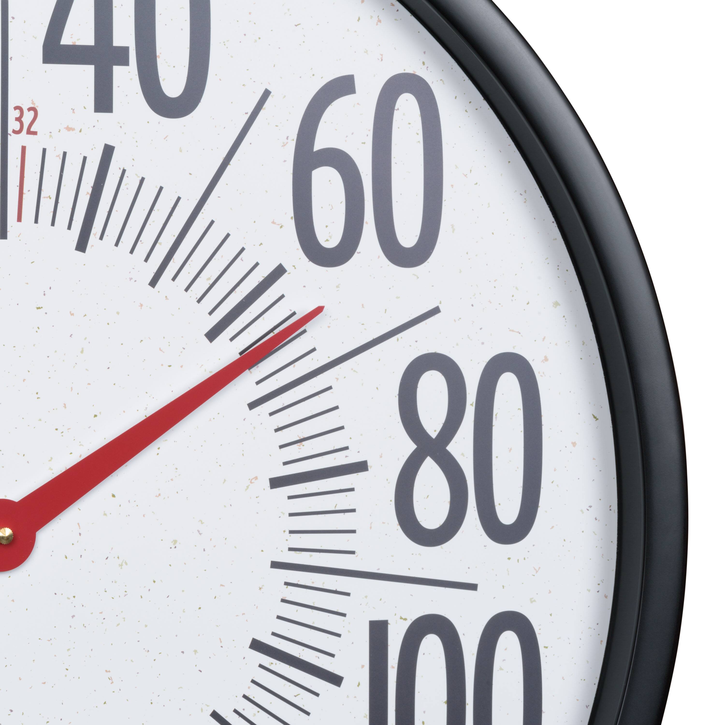 Angle. La Crosse Technology - Emperor Size 22 Inch Analog Dial Thermometer - Black/White.