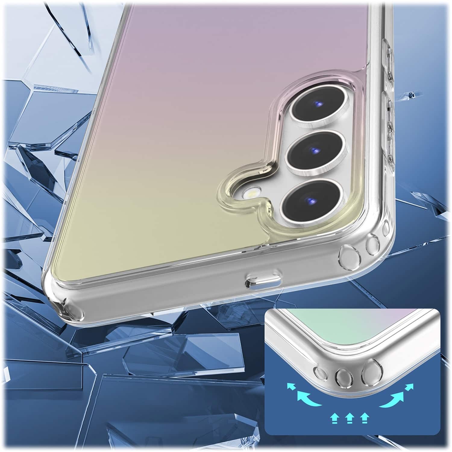 Alt View 13. SaharaCase - Inspire Series Hard Shell Case for Samsung Galaxy A35 5G - Transparent Gradient.