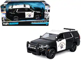 2021 Chevrolet Tahoe "California Highway Patrol" Black & White "Authority" "Maisto Design" Series 1/26 Models by Maisto