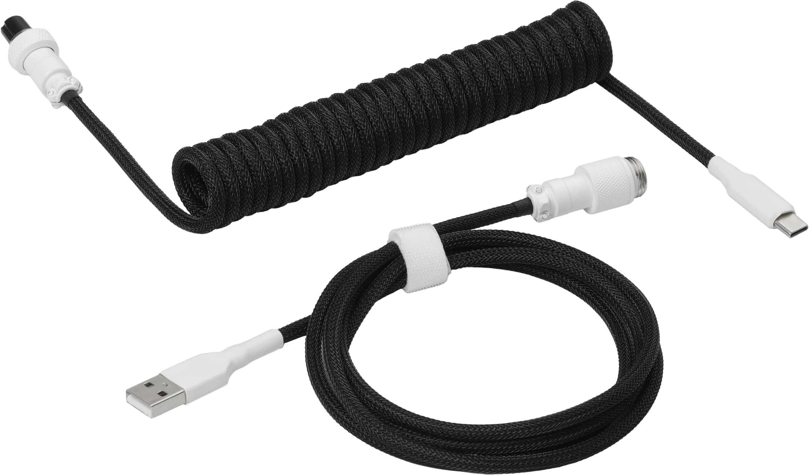 DROP - Coiled 4.5' USB-A to USB-C Keyboard Cable - Black - Front_Zoom