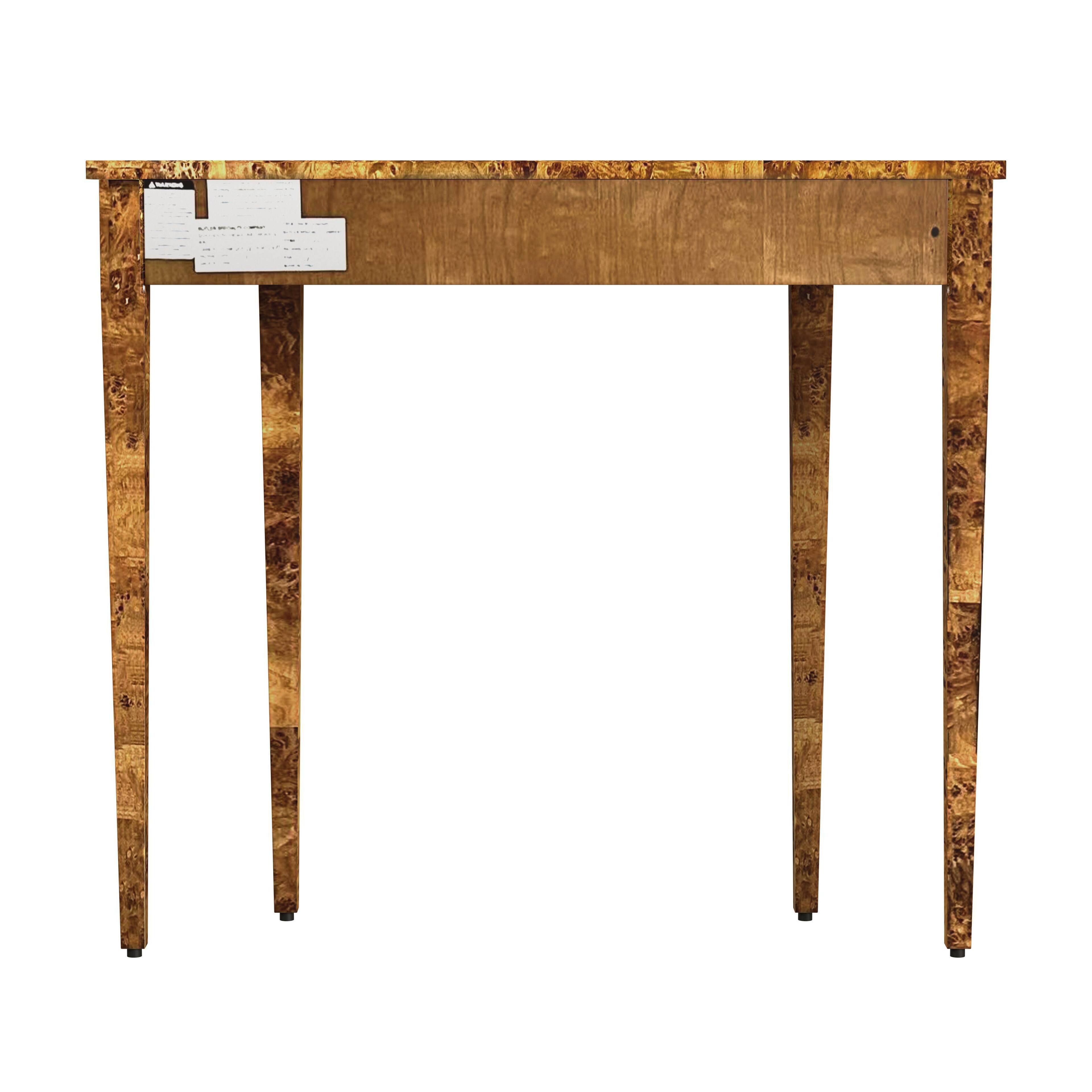 Alt View 3. Butler Specialty - Chester 36 in. W Demilune Burl Wood Console Table - Medium Brown.