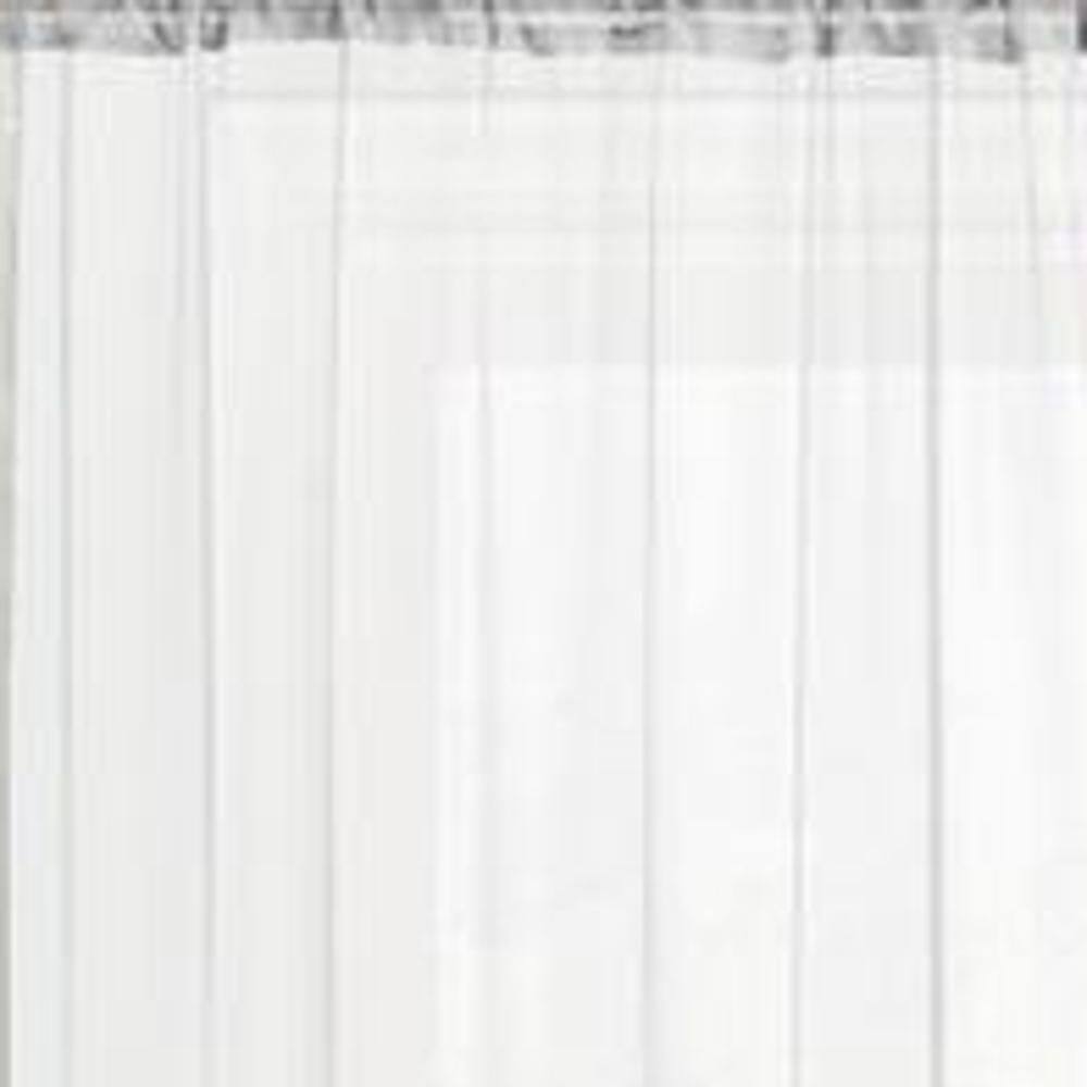 Front. RT Designers Collection - Elegant White Celine Sheer 55 x 90 in. Rod Pocket Curtain Panel by RT Designers Collection - White.