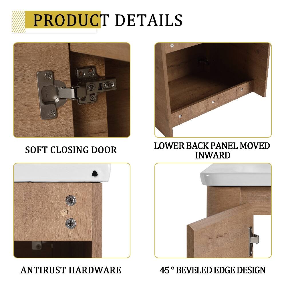 PRODUCT DETAILS

- SOFT CLOSING DOOR
- LOWER BACK PANEL MOVED INWARD
- ANTIRUST HARDWARE
- 45° BEVELED EDGE DESIGN