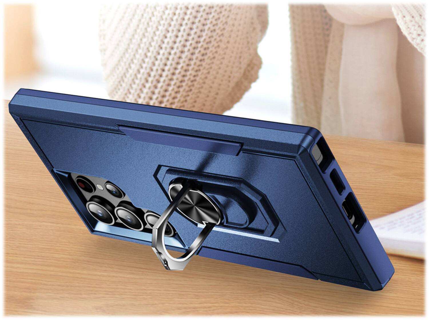 Alt View 18. SaharaCase - ArmorPro Kickstand Case for Samsung Galaxy S24 Ultra - Navy Blue.