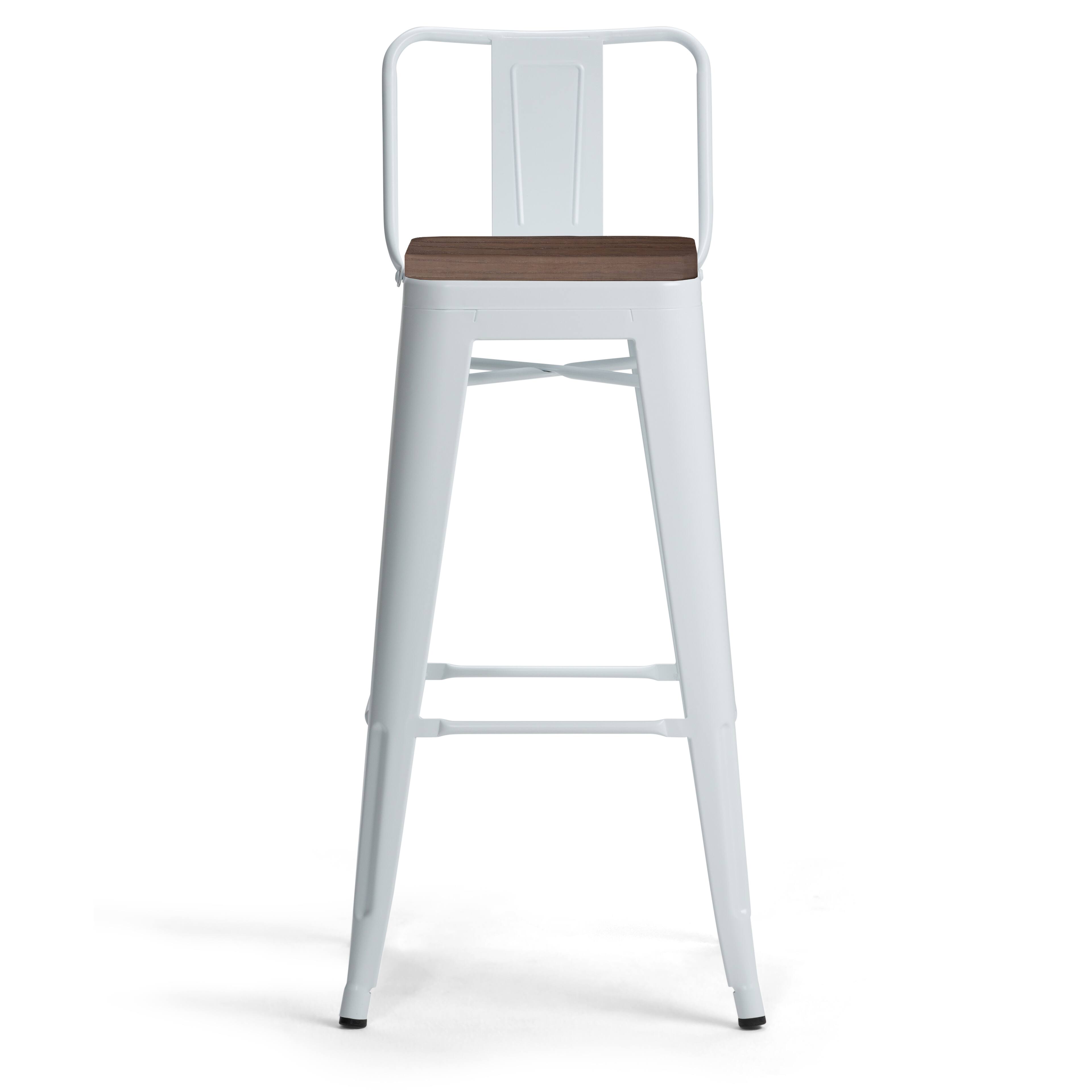 Alt View 11. Simpli Home - Rayne Metal and Wood Bar Stool (Set of 2) - White.