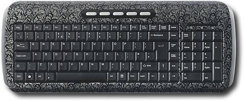 Front Standard. Saitek - Expression Thistle Print Keyboard - Black.