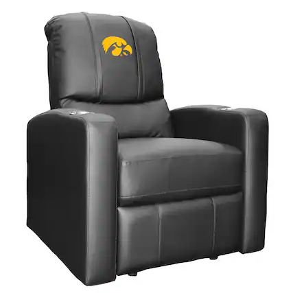 Front. DreamSeat - Black Iowa Hawkeyes Stealth Manual Recliner - Black.