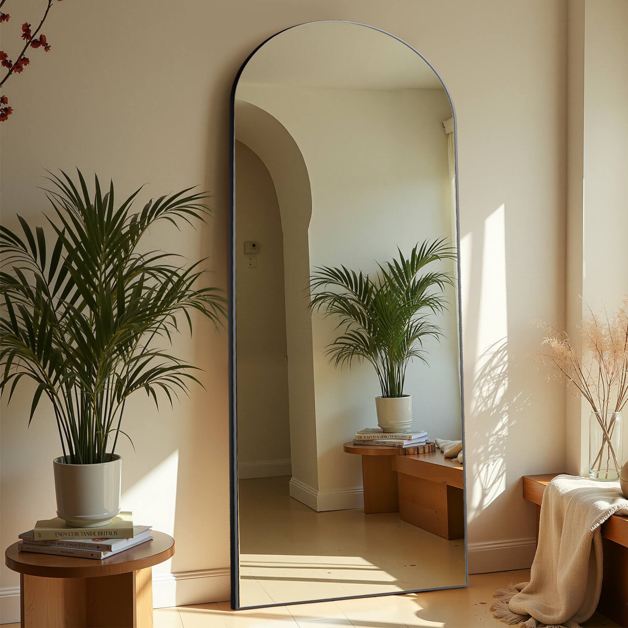 Lirago - 71 In. Full Length Mirror Large Floor Mirror Wall Mirror - Black