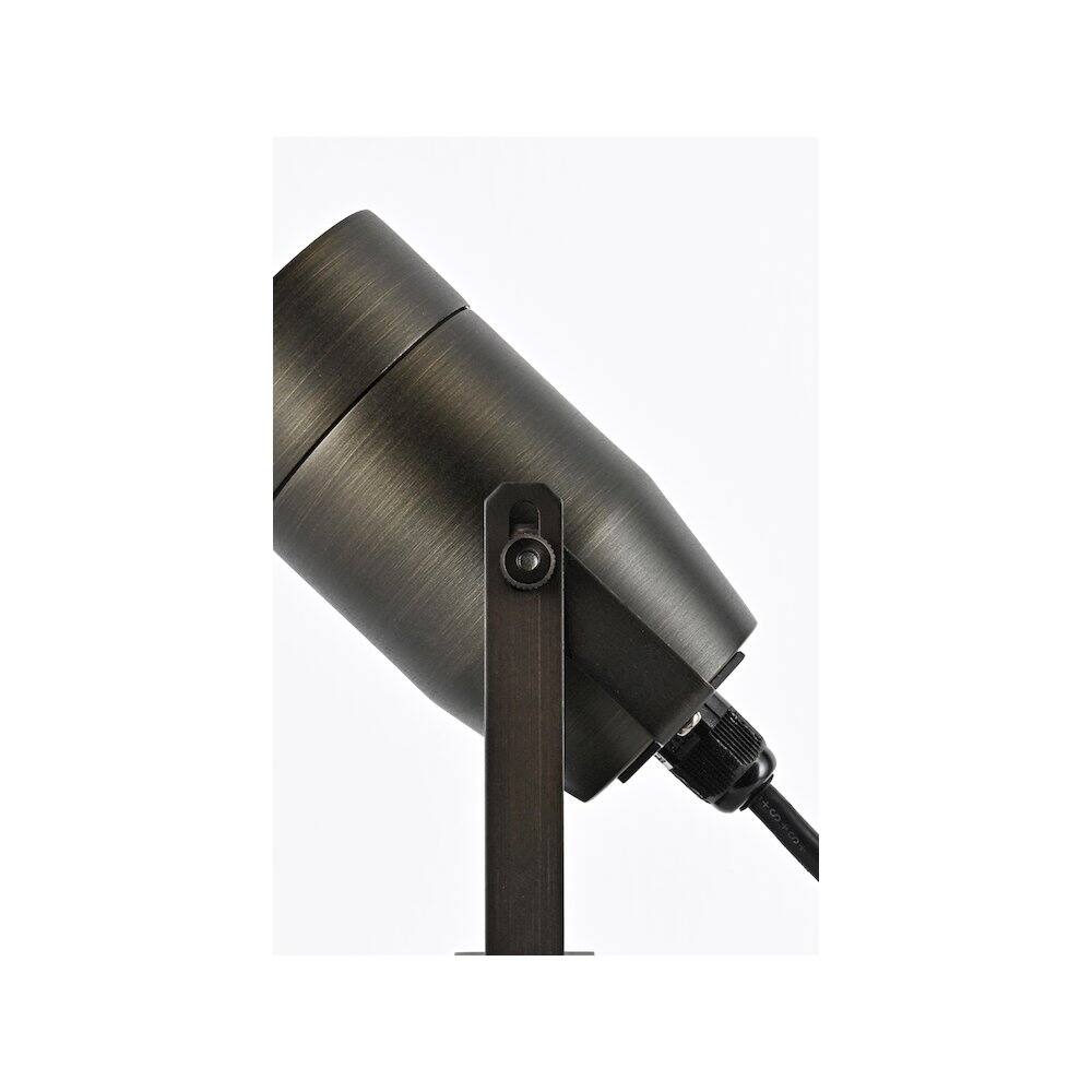 Alt View 1. Elitco Lighting - Outdoor 12V Cast Brass Spot Light, 2 inch Wide x 4.5 inch High - Dark Bronze.