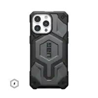 UAG - Monarch Pro Series Case with Magsafe for Apple iPhone 15 Pro Max - Silver - Front_Zoom