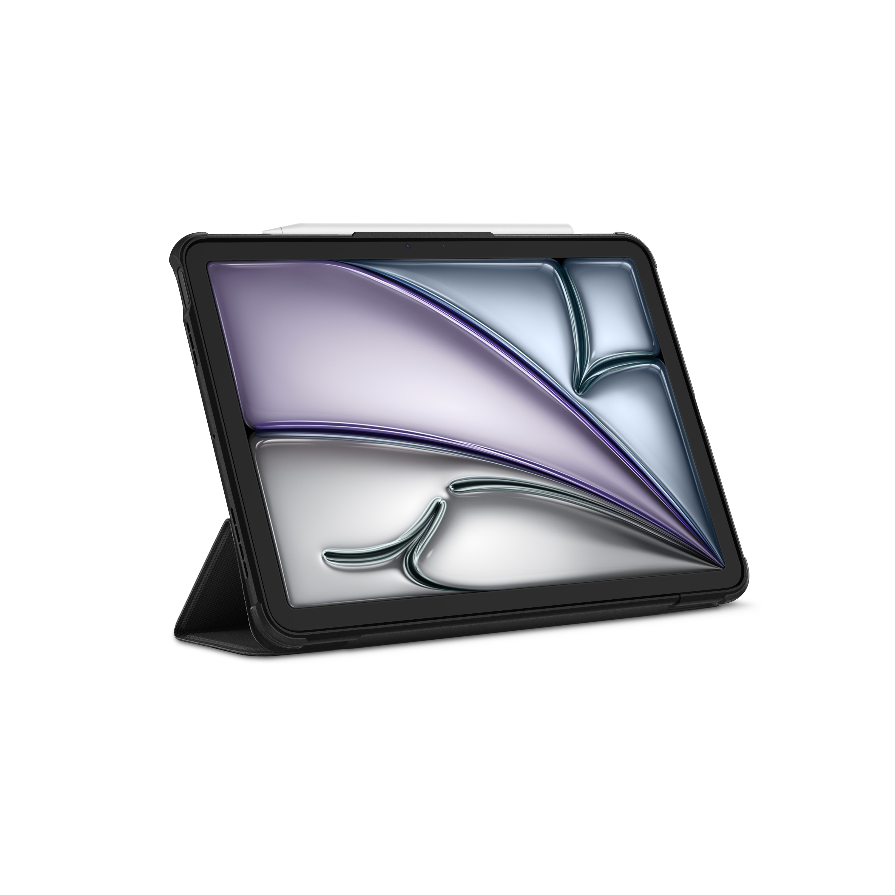 Left. Spigen - Spigen Core Armor Pro iPad Air 11-inch Case - Black - Black.