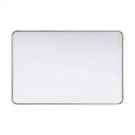Elegant Decor - Contour Metal Rectangle Mirror 30x48 - Silver