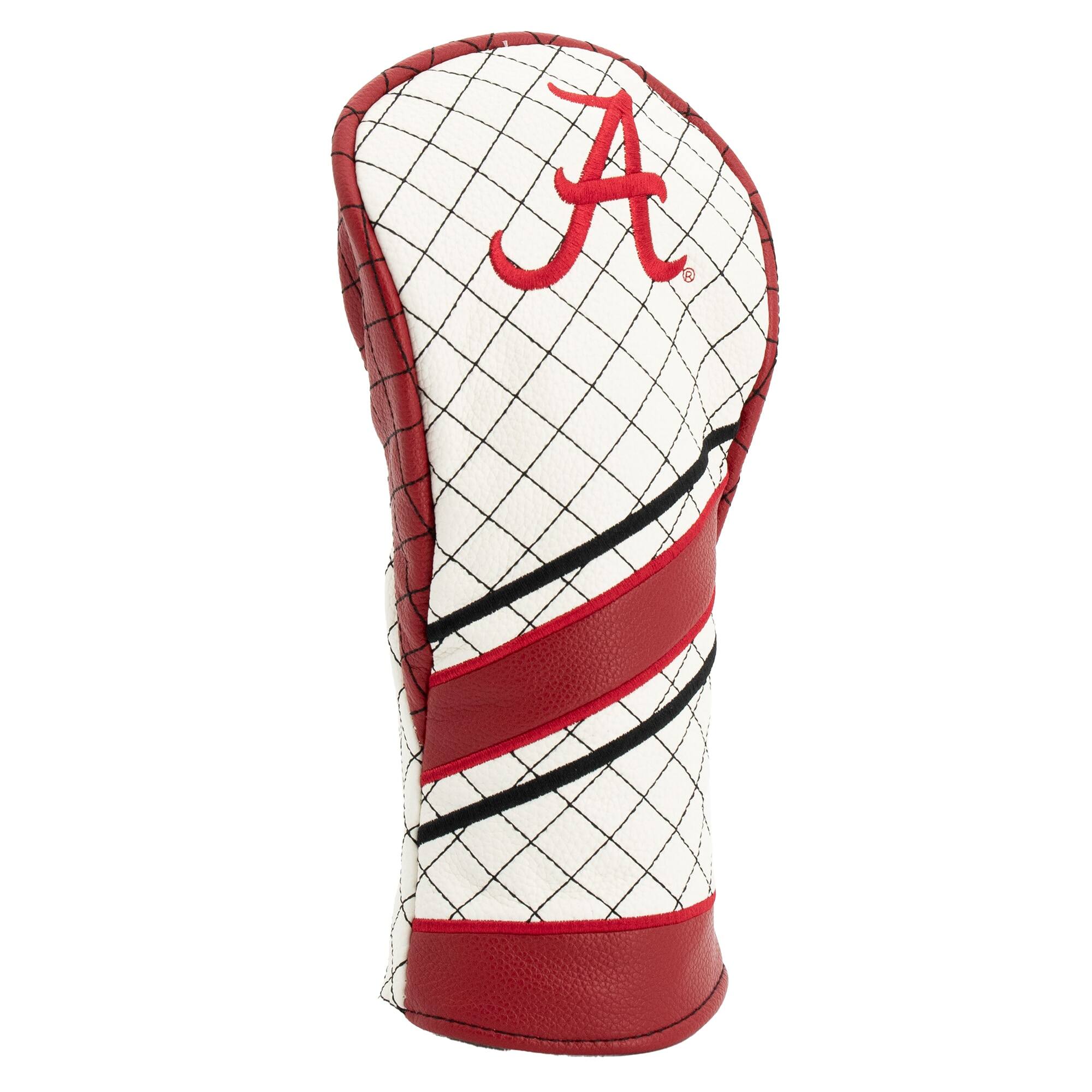 Alt View 2. Team Golf - Alabama Crimson Tide Striped Quilted Fairway Headcover - Multicolor.