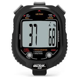 Ultrak - 430 Pitch Counter & Pitch Speed with 2 Memory Stopwatch - Black