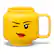 Front. Room Copenhagen - LEGO: Classic Yellow Minifigures Winking Girl Ceramic Mug, 8.6oz - Yellow.