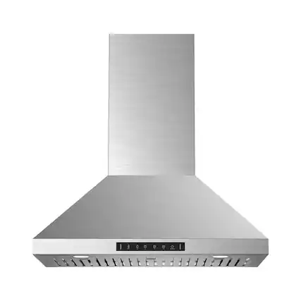 Front. VIKIO - 36 inch Ductless 700-CFM Recirculating Stainless steel Wall-Mounted Range Hood with Charcoal Filter - Stainless steel.