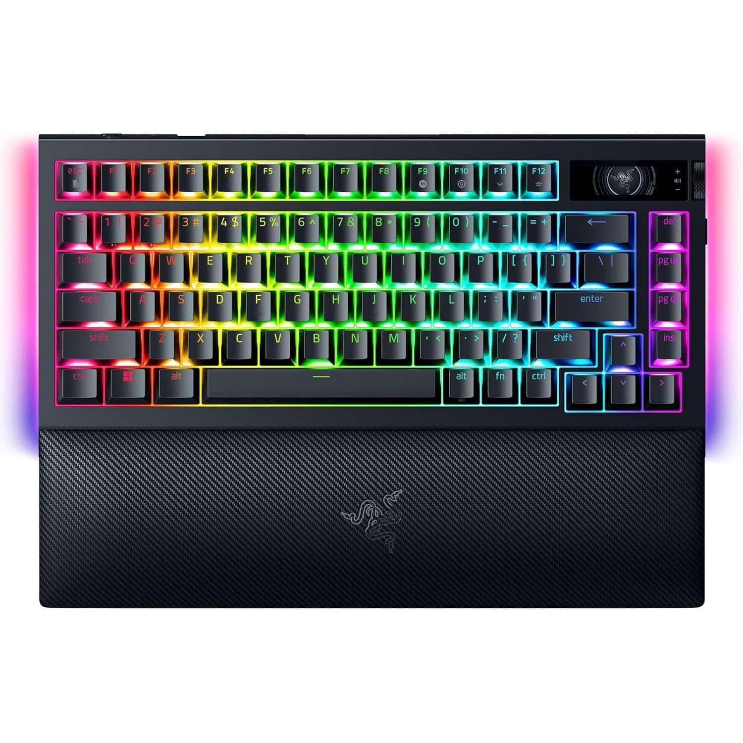 Razer - BlackWidow V4 Pro 75% Wireless Mechanical Orange Switch Gaming Keyboard with Hot-Swappable Design - Black