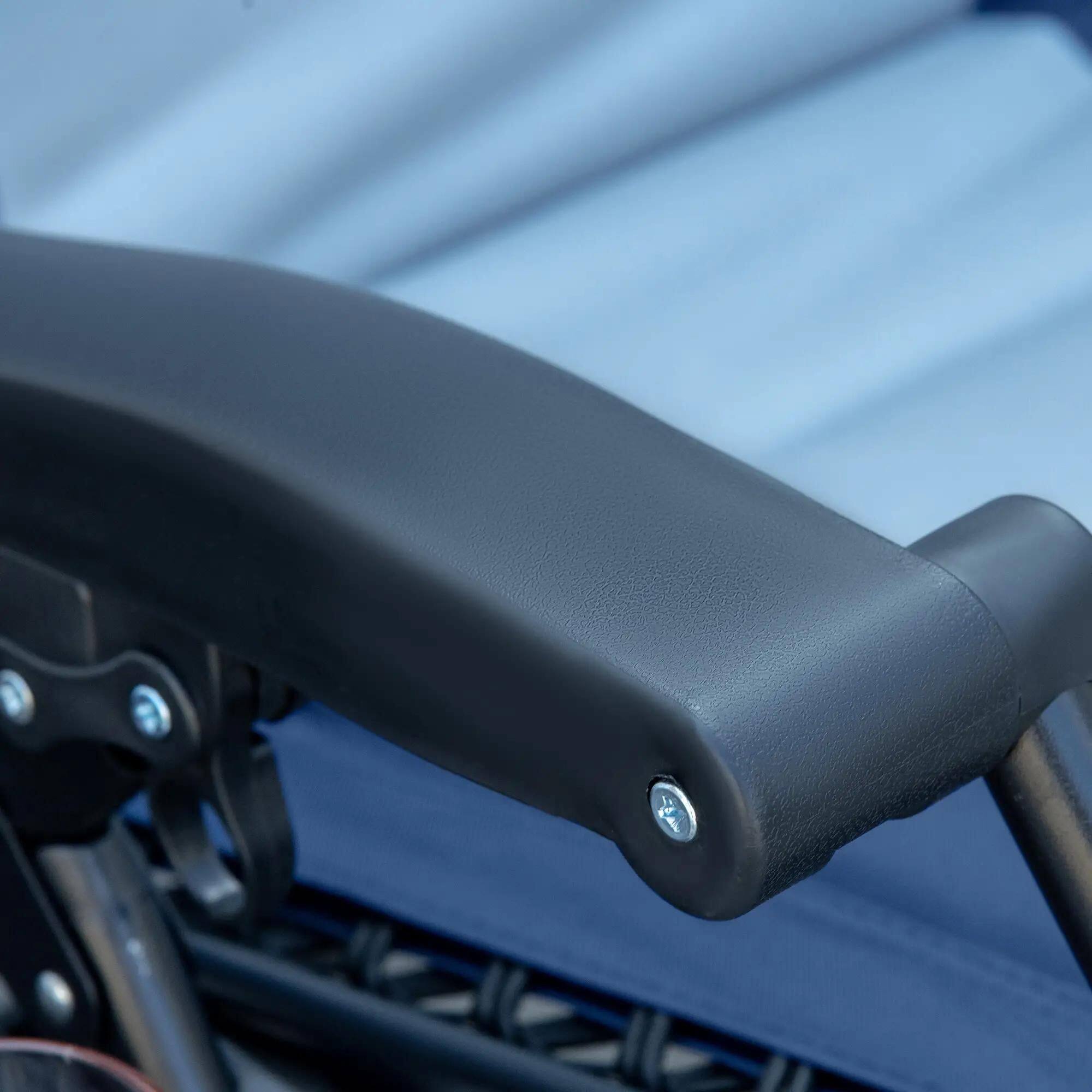 Alt View 1. Resenkos - Resenkos Foldable Outdoor Lounge Chair With Footrest, Oversized Padded Zero Gravity Lounge Chair With Headrest, Blue - Blue.