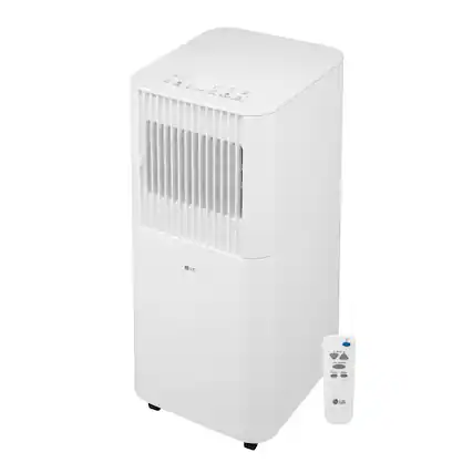 Front. LG - 6,000 BTU DOE (8,000 BTU ASHRAE) 250 Sq. Ft. White Portable Air Conditioner - White.