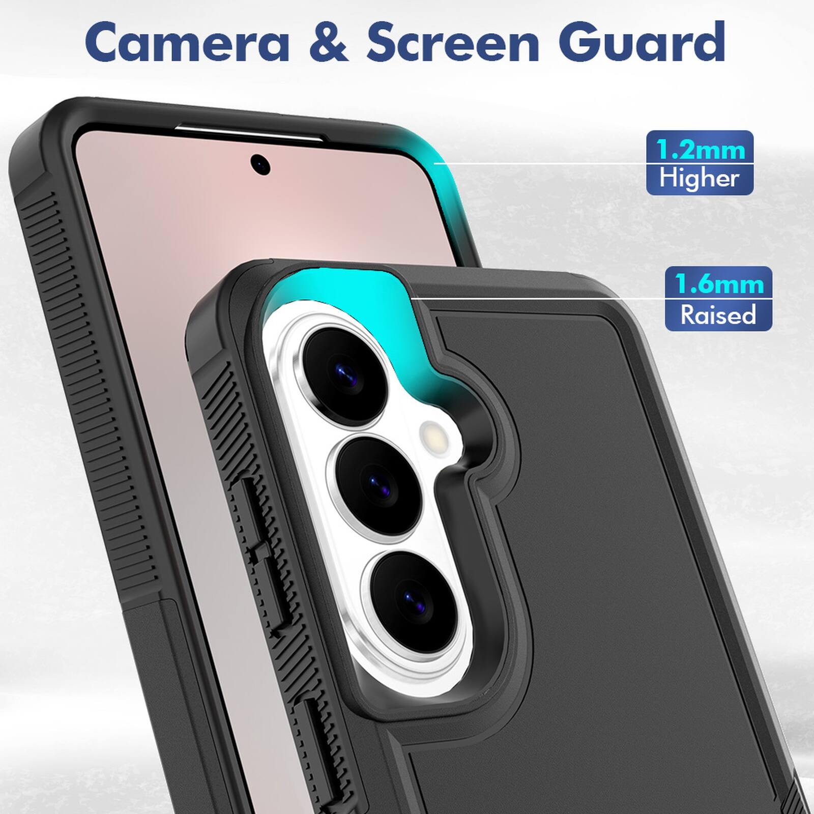 Camera & Screen Guard

1.2mm Higher

1.6mm Raised