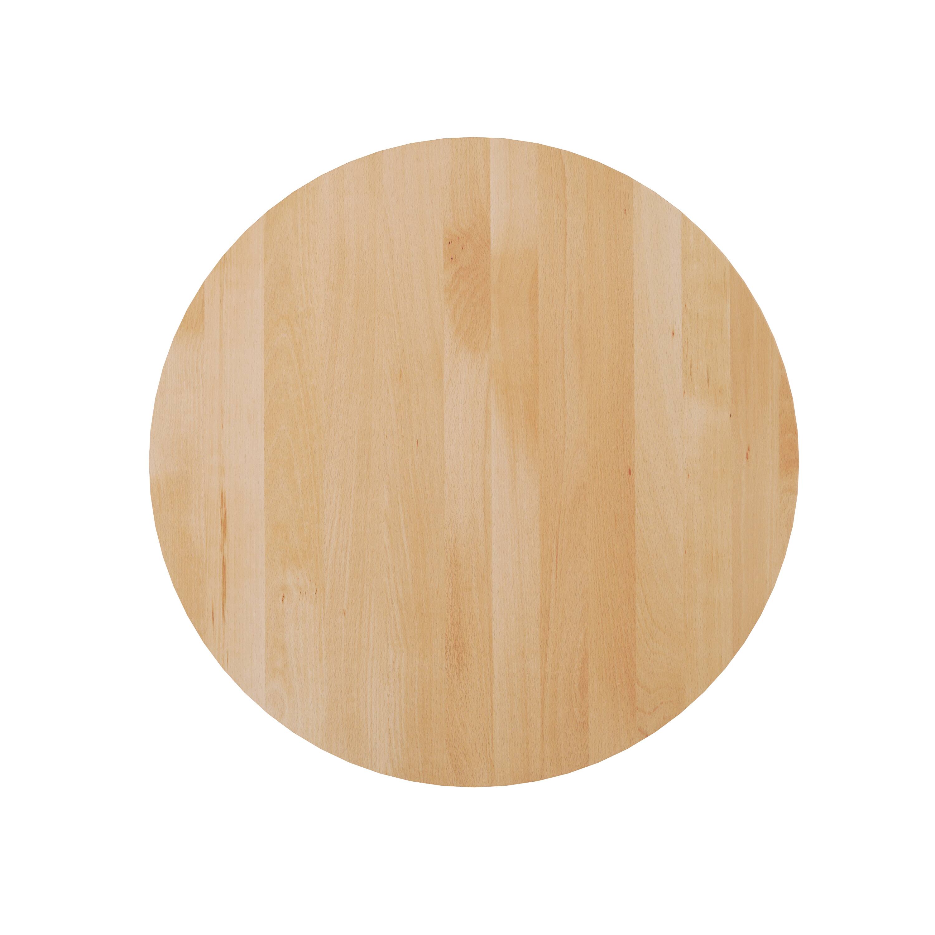 Alt View 1. Flash Furniture - Bennett 30" Round Solid Wood Commercial Indoor Tabletop in Natural with 18" Round Dining Height Rust-Resistant Silver Ca - Natural.