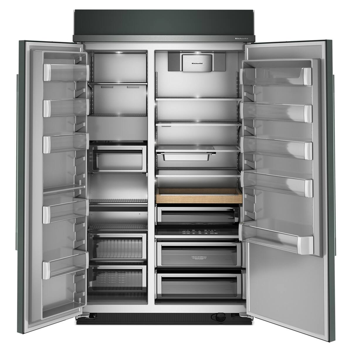 Back. KitchenAid - 30 Cu. Ft. Built-In Side-by-Side Refrigerator with Platinum Interior - Juniper.